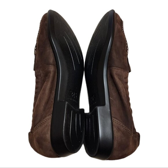 SAS Shoe Women 8N Hope Brown Suede Leather Tassel Moc Toe Slip On Loafer Comfort - Picture 9 of 10